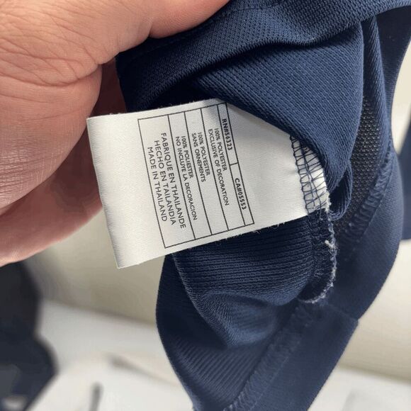 Vintage Nike Air Men's Embroidered Long Sleeve Mesh Tee T-Shirt Size L Navy - Picture 5 of 7